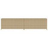 Garden Storage Box Mix Beige 469L Poly Rattan 365331