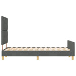ZNTS Bed Frame Dark Grey 120x200 cm Fabric 3344719