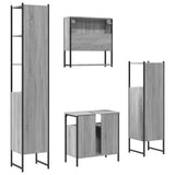 4 Piece Bathroom Furniture Set Grey Sonoma Engineered Wood 3214708