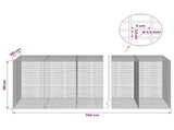 Gabion with 3.5 mm Wire and 5x2.5 cm Mesh 750x100x100 cm 3461961