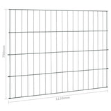 146105 Garden Fence Set 115x79 cm Green