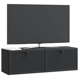 Wall-Mounted TV Cabinet Black 98 x 31 x 30 cm Engineered Wood 898046