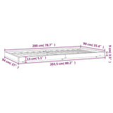 Bed Frame without Mattress White 90x200 cm Solid Wood Pine 823495