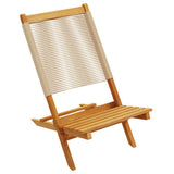 Folding Garden Chairs 6 pcs Beige Solid Wood Acacia 3214635
