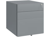 Lockable Cabinet, Rolling Filing Cabinet with 3 Drawers, Steel Office Drawer Unit for A4, Letter, T3398P344339