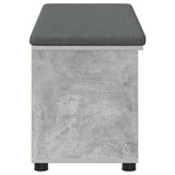 Hall Bench with Cushion Concrete Grey 100 x 38 x 46 cm 891515