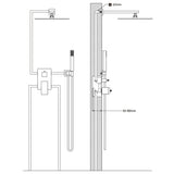 Shower System Stainless Steel 201 Silver 147720