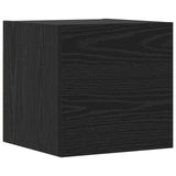 TV Cabinet Set Wall-mounted 3 pcs Black Oak Engineered Wood 3393139