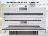 3 x 2.5 m Electric Awning with Remote Controller, Aluminium Frame DIY Retractable Awning, UV50 Sun T3398P323860