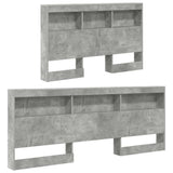 Storage Headboard Concrete Grey 120 cm Engineered Wood 3335480