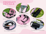6 in 1 Kids Trike with Parent Handle, Canopy, 5-point Safety Belt, Storage, Footrest, Brake, for 1-5 T3398P348146