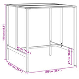 Bar Table Black 100x100x110 cm Powder-coated Steel 4009269