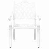 Garden Dining Set 5 pcs White Aluminium 3334694