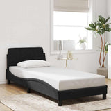 Bed Frame "Dover" Black 90x190 cm Single Velvet 373322