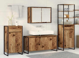 Bathroom Furniture Set with Drawer Old Wood Engineered Wood 3403050