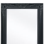 ZNTS Wall Mirror Baroque Style 100x50 cm Black 243682