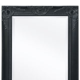 ZNTS Wall Mirror Baroque Style 100x50 cm Black 243682