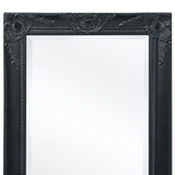 Wall Mirror Baroque Style 100x50 cm Black 243682