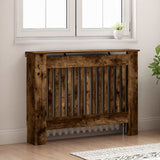 Radiator Cover Smoked Oak 112 x 19 x 81.5 cm Engineered Wood 884108