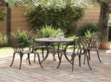 Garden Dining Set 5 pcs Bronze Aluminium 3334716