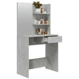 Dressing Table with Mirror Concrete Grey 74.5x40x141 cm 802808