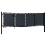 Garden Gate Steel 350x100 cm Anthracite 144536