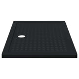 Shower Base Tray with Dots Black 120 x 80 x 4 cm ABS 42033516