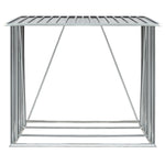 Garden Log Storage Shed Galvanised Steel 163x83x154 cm Grey 44959