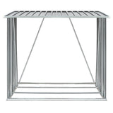 Garden Log Storage Shed Galvanised Steel 163x83x154 cm Grey 44959