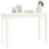 Console Table White 110x40x75 cm Solid Wood Pine 814240