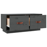 TV Cabinet Grey 80x34x35 cm Solid Wood Pine 818242