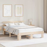 Bed Frame with Headboard Natural 150 x 200 cm Solid Pine Wood 872437