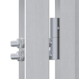 Garden Gate with Lock Silver 85 x 97 cm Stainless Steel 3402575