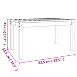 Garden Table 82.5x50.5x45 cm Solid Wood Douglas 824118