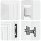 2 Piece Bathroom Cabinet Set HAARLEM High Gloss White 3418021