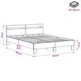 Bed Frame Old Wood 120 x 190 cm Engineered Wood 3446597
