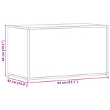 Storage Chest Concrete Grey 84x42x46 cm Engineered Wood 803060
