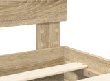 Bed Frame with Drawer Sonoma Oak 140 x 190 cm Engineered Wood 3413605