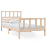 Bed Frame without Mattress Single Solid Wood 3101118