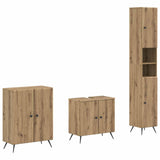 3 Piece Bathroom Cabinet Set BREDA Artisan Oak Engineered Wood 3417485
