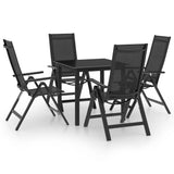 5 Piece Garden Dining Set Aluminium Anthracite 3070633