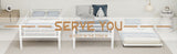 White-layer wrought iron high-low bed with pull-out bed and reinforced metal bed frame for W3987P434162