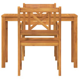 Garden Dining Set 3 pcs Brown Solid Acacia Wood 3375649