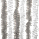 Fly Curtain Light Grey and White 90x220 cm Chenille 377314