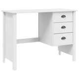 Desk with Drawers HILL White 100 x 45 x 74 cm Solid Pine Wood 42025039