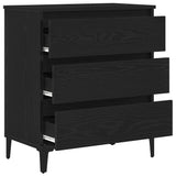 Sideboard with Drawer Black Oak 60 x 35 x 70 cm Engineered Wood 862596