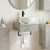 Wall-Mounted Wash Basin Concrete Grey 40 x 41 x 40.5 cm 890181