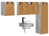 Bathroom Furniture Set 5 pcs Grey Sonoma 33 x 34.5 x 160 cm 3407260