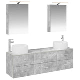 Bathroom Furniture Set 5 pcs Concrete Grey 3406994