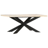 Dining Table 180x90x76 cm Solid Bleached Mango Wood 285964